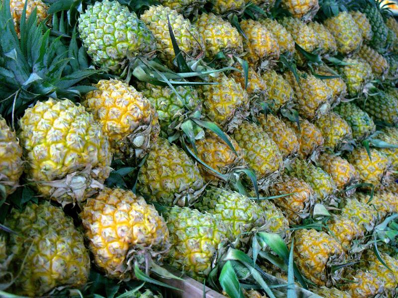 Ananas rôti au caramel et glace à la vanille