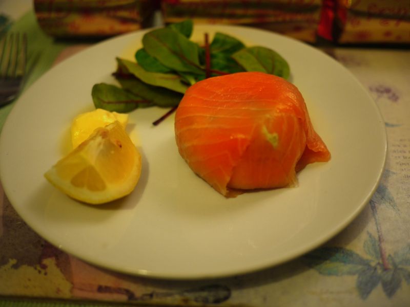 Bouchée au fromage de chèvre et au saumon fumé