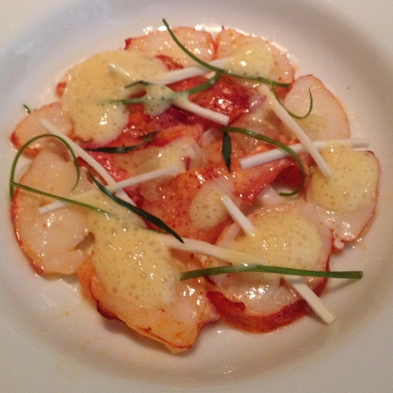 Carpaccio de homard à la vanille