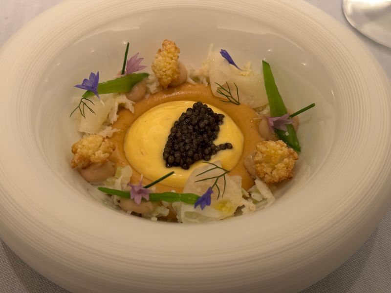 Caviar et chair de crabe