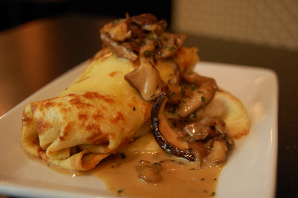 Galette au poulet et aux champignons