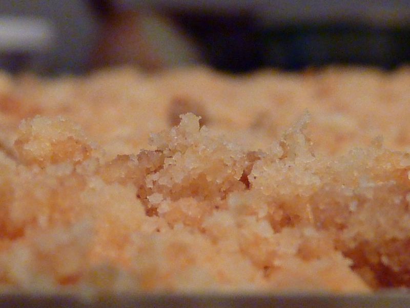 Crumble à la poire et à la vanille