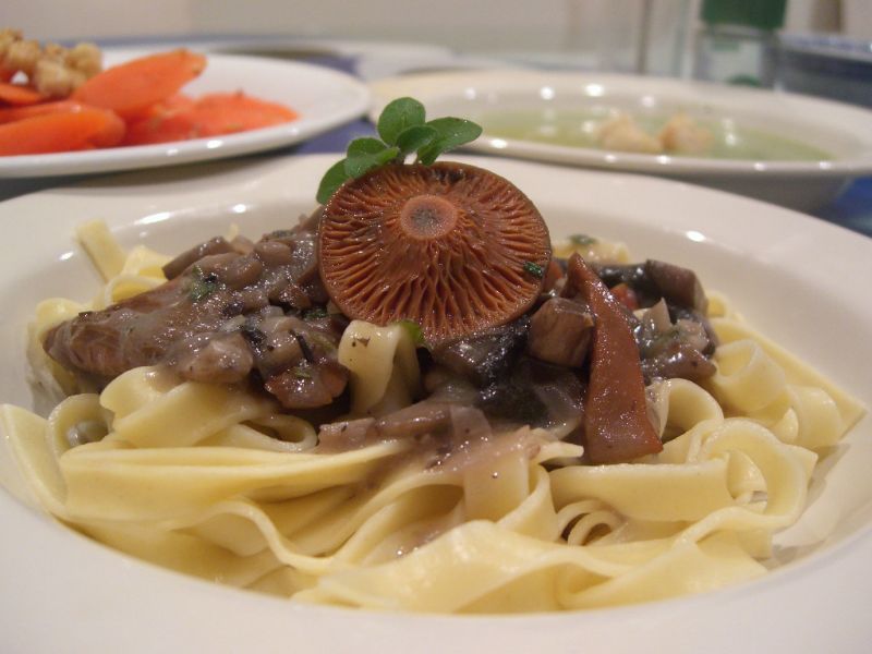 Fettucine Alfredo aux champignons - Photo de Alpha - 101Pairing.com