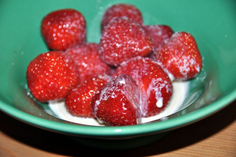 Fraises à la crème et au Grand-Marnier