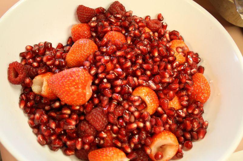 Pudding aux fruits rouges