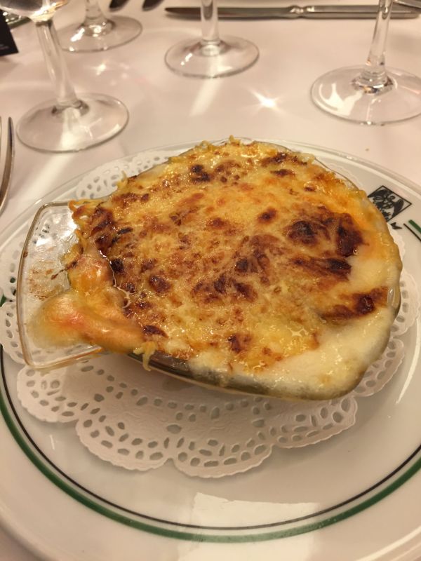 Moules gratinées