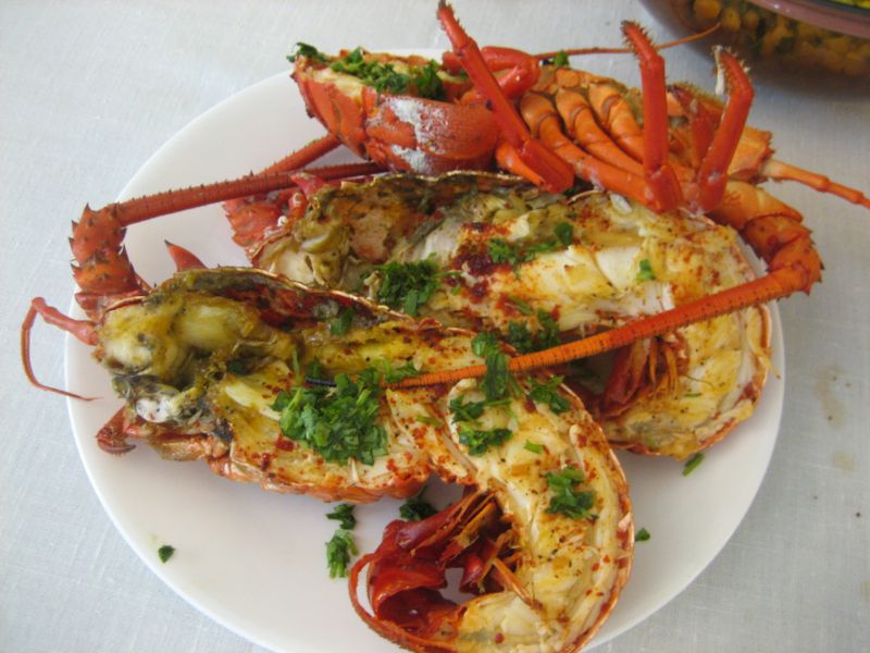 Homard grillé au citron