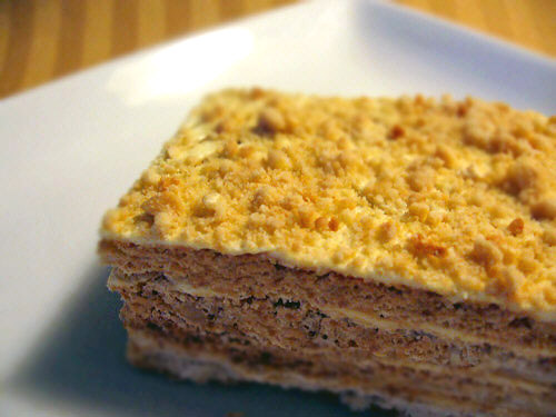 Gâteau Napoléon praliné