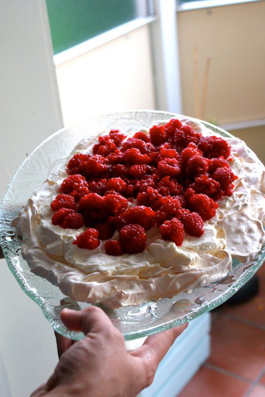 Pavlova à la framboise