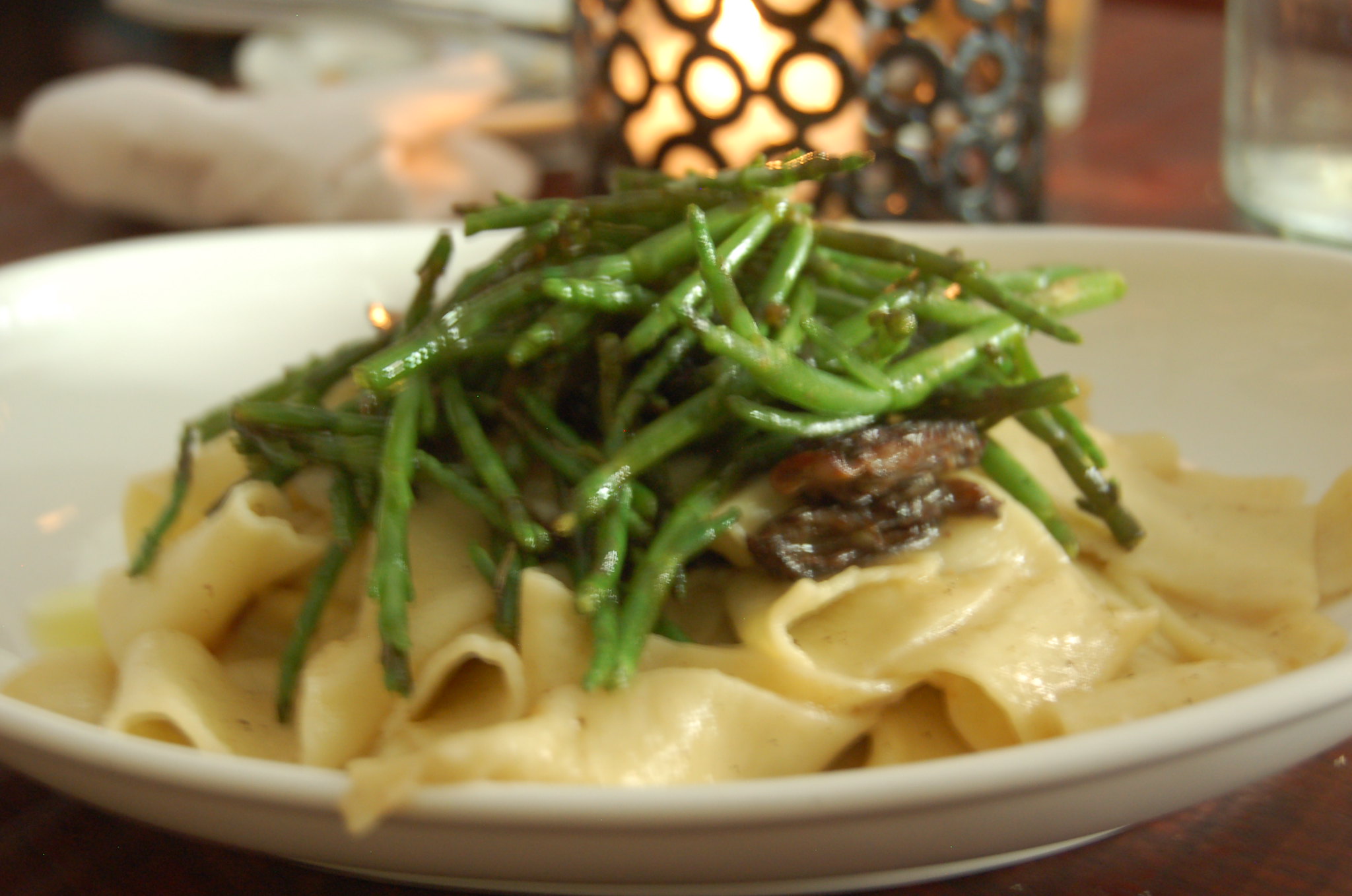 Tagliatelles à la crème de morilles