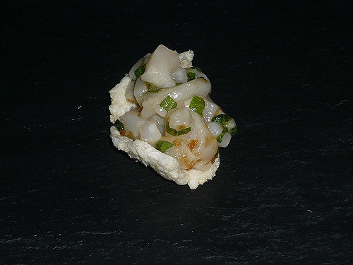 Tartare de pétoncles aux agrumes