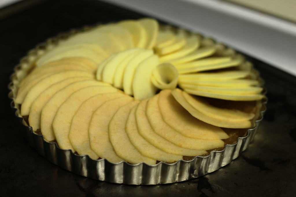 Tarte à la pomme et crème brûlée