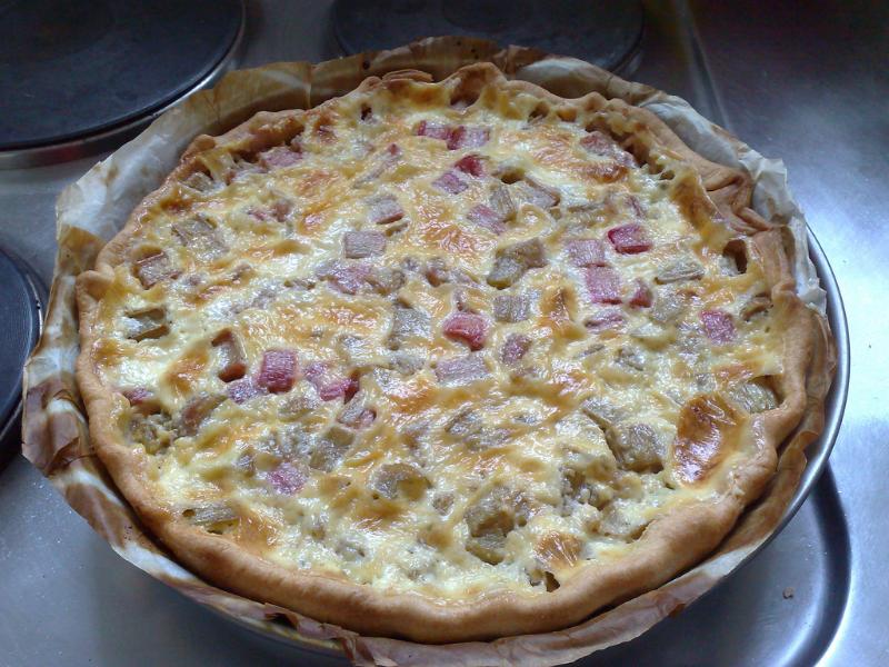 Tarte à la rhubarbe et fenouil confit